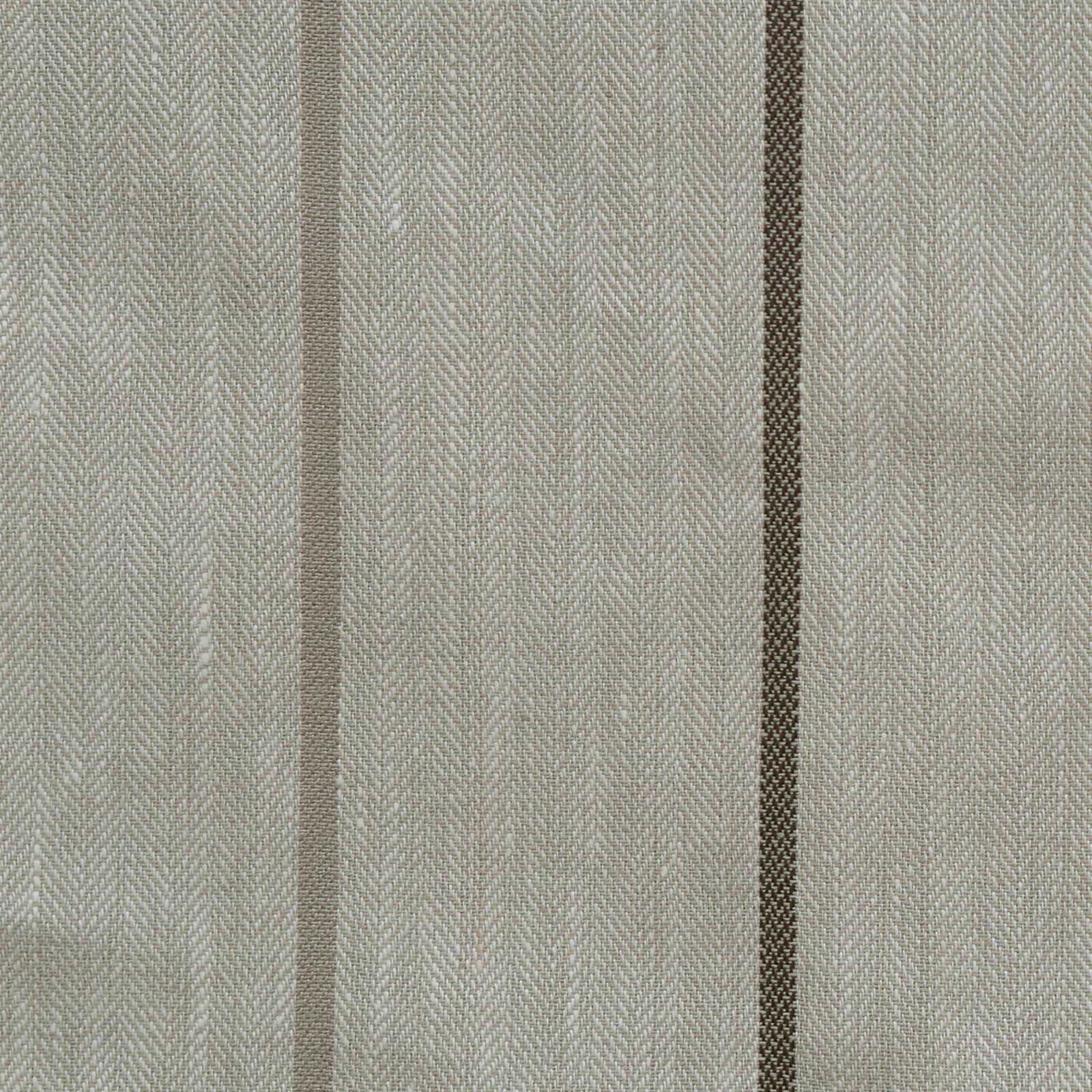 Vienne Linen Herringbone Curtain in Natural, Single, 50" W x 120" L, Rod Pocket