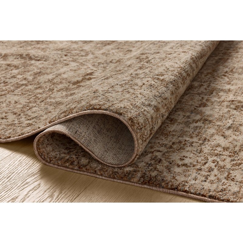 Bungalow Rose Allysan Dark Taupe / Natural Area Rug, Rectangle 3'11" x 5'7"