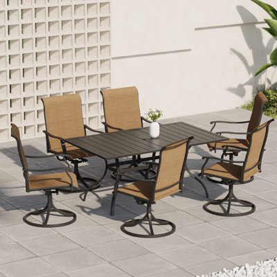 Callaghn Rectangular 6 - Person 63" Long Dining Set