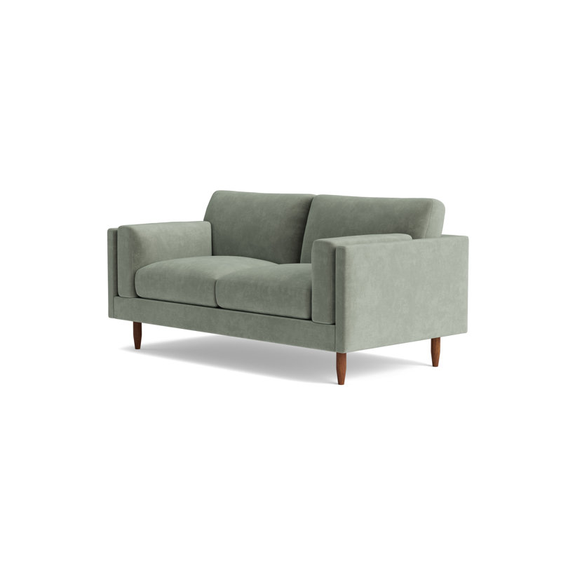 Skinny Fat Loveseat (70"), Velvet - Sage