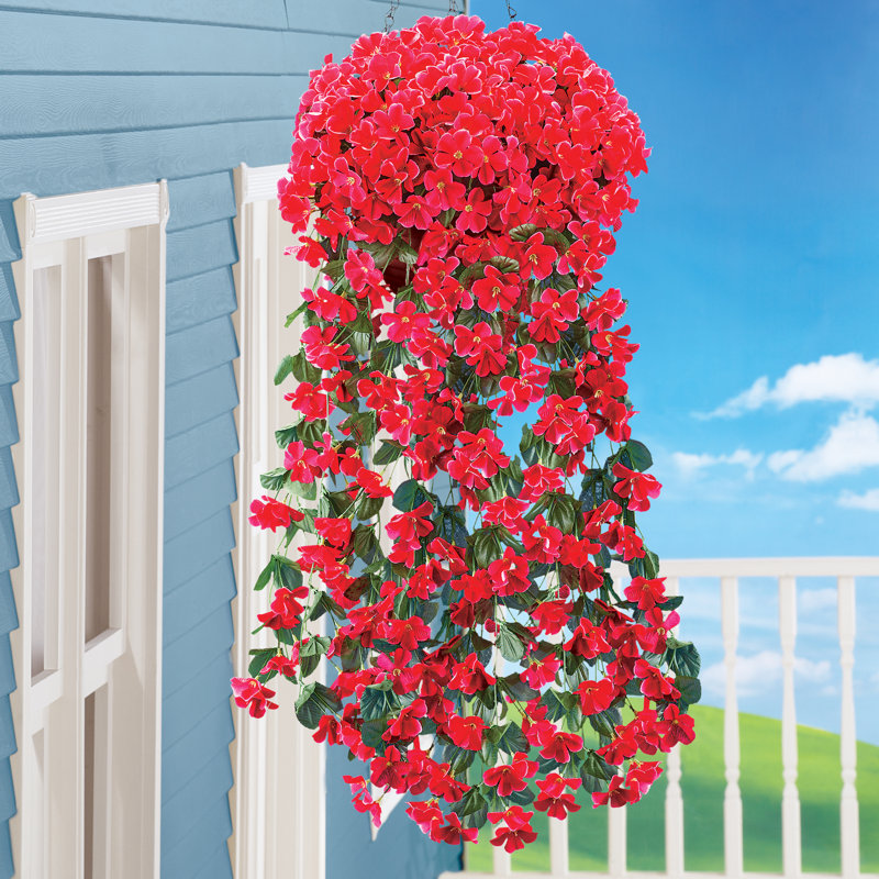 Fleurs de cerisier suspendues artificielles, Rouge