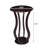 Cherry Round Accent Table with Faux Marble Top