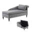 Grey Upholstered Chaise Lounge