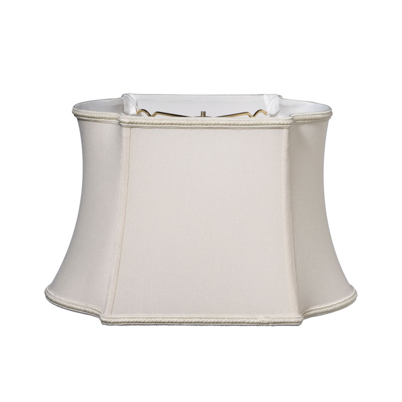 Abat-jour crème avec abat-jour rond en forme de oblong et abat-jour en tissu shantung pour lampes de table, 8,25 po x 13 po x 10 x 16 po x 10 po