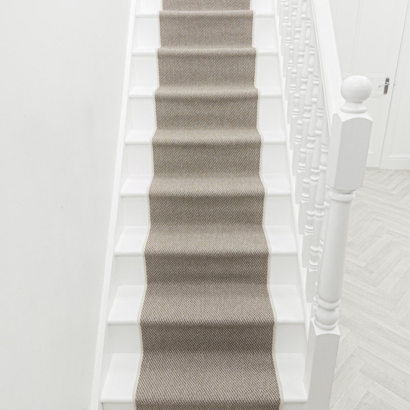 Stair Runner Solid Colour Flatweave Area Rug, Runner 60 x 600 cm