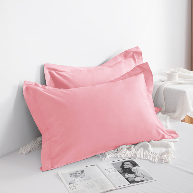 Cotton Sham Set, Queen, Pink
