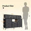 Commode l 55 po avec lumières à DEL et prises de courant-741461448