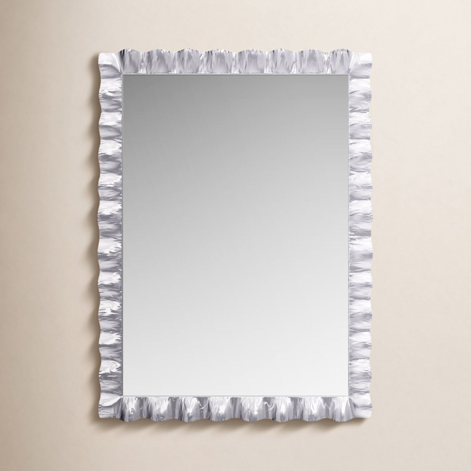 Theodore Metal Mirror, 40" x 29.5", Silver