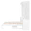 Grand lit escamotable mural avec bureau, tablettes et armoires de rangement, lit bureau à domicile peu encombrant avec lumières DEL, blanc-2111679223