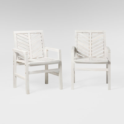Harbison Wood All-Weather Outdoor Dining Armchair