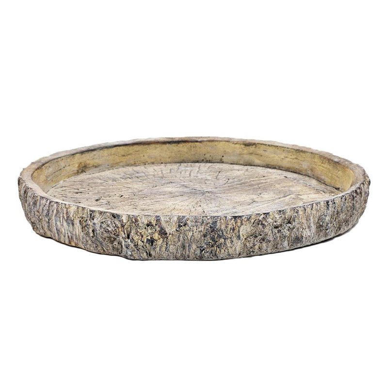Concrete / Cement Tabletop Dish, 1.6" H x 13" W x 13" D