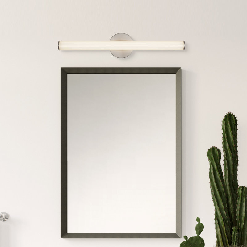Vire 24-in Black dimmable LED Wall Sconce, Nickel