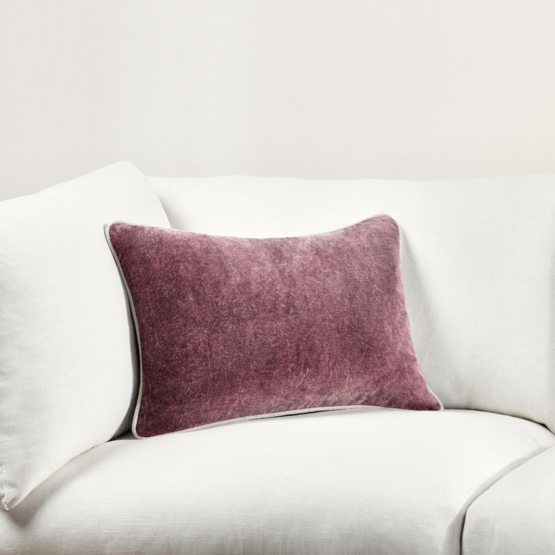 Goodall Reversible Throw Pillow, Sangria Red, Rectangle 14"H x 20"W