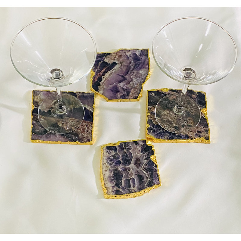 Crystal Square 2 Piece Coaster Set