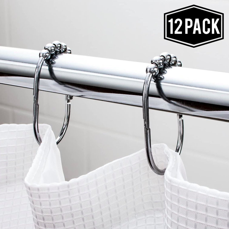 2 Lb Depot Brushed Nickel Double Sided Shower Hooks, Rust Proof