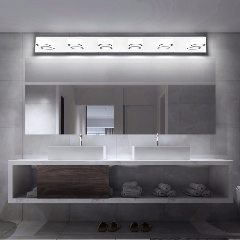 9550+9551 6 - Light LED Vanity Light, Chrome