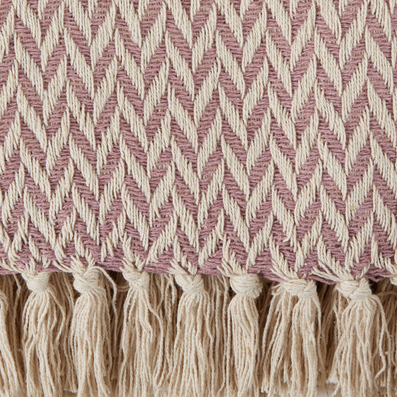Jeté 100% coton , Mauve clair