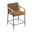 Tabouret de comptoir de style Mid-Century avec accoudoirs en bois Henri