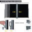 Auvent de patio double rétractable de 20 pi avec écran anti-UV, rétractable (noir)