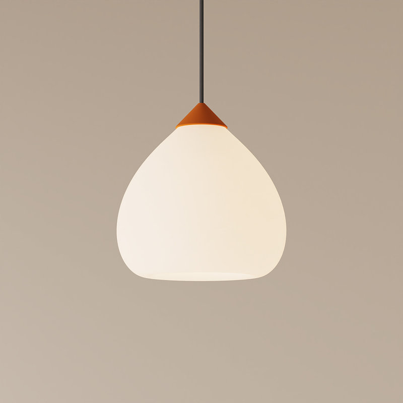 Gulp Pendant Light, 14.6" H x 9.45" W x 9.84" D, Black, Persimmon