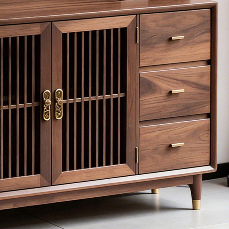 Buffet en bois massif de style rétro