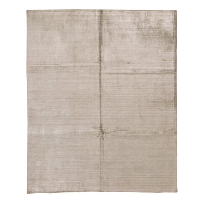 High-Quality Hand-Knotted Light Grey Area Rug