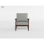 Chaise d'appoint Cardone 31 po Mid-Century avec revêtement en chenille, structure en bois d'hévéa massif, ressorts en mousse-1482059975