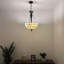 Luminaires suspendus Spinks Tiffany en verre coloré or et ampoules DEL incluses l 16 po x P 16 po x H 60 po