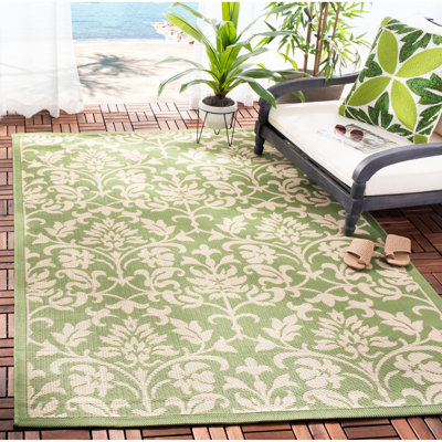 Tapis d'intérieur / extérieur Davonia Performance Damask