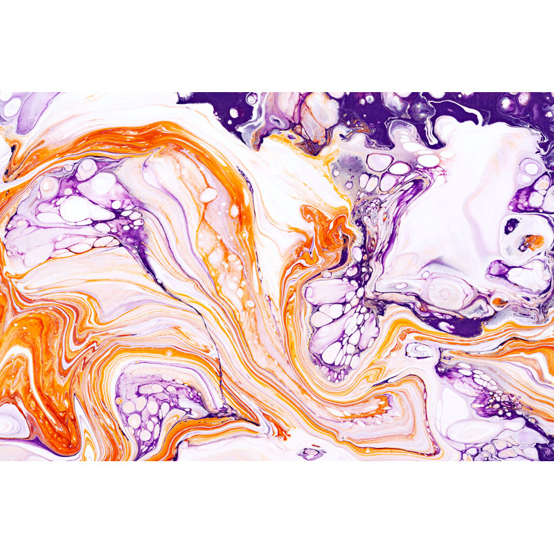 Petrigno Marbled Background Texture 1 Piece Wrapped Canvas Wall Art, 30cm H x 46cm W x 3.8cm D