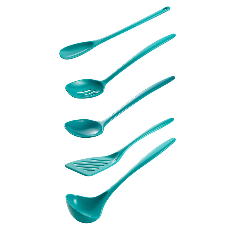 Ustensiles ustensile mélamine, Turquoise / blanc