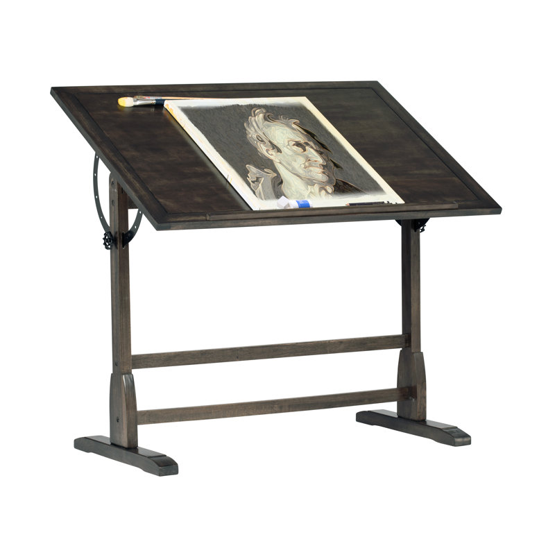 Table à dessin Gumesindo, H 36 po x l 42 po x P 30 po, Noir patiné