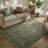 Vintage Tribal Cashmere Washable Dark Green Area Rug - Soft Oriental Distressed Design for Living Room, Bedroom, or Study Decor-1071624642