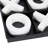 Black Wood Tic Tac Toe Game Set with White Pieces