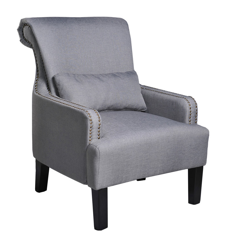 Winifred Upholstered Armchair, Gray