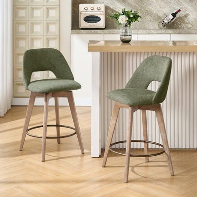 Tabouret de comptoir pivotant de style Mid-Century 26 po Wylee