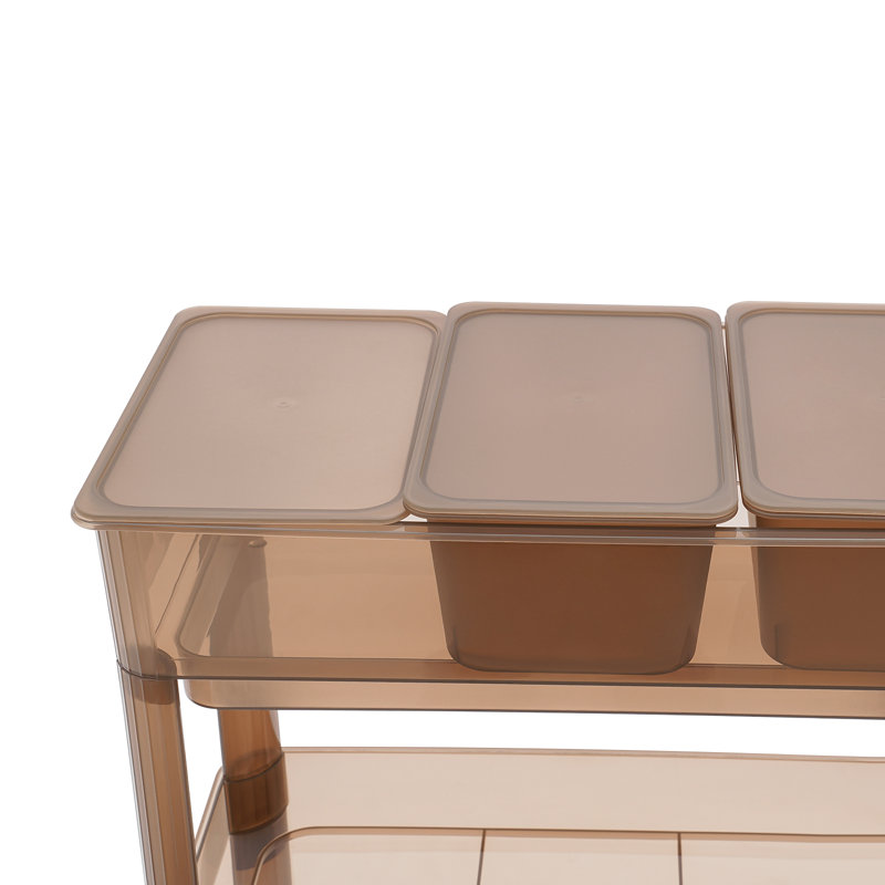 Multifunctional 4 Tier Rolling Utility Cart Organizer