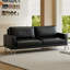 Causeuse-coussin modulable noire en cuir véritable-128966277