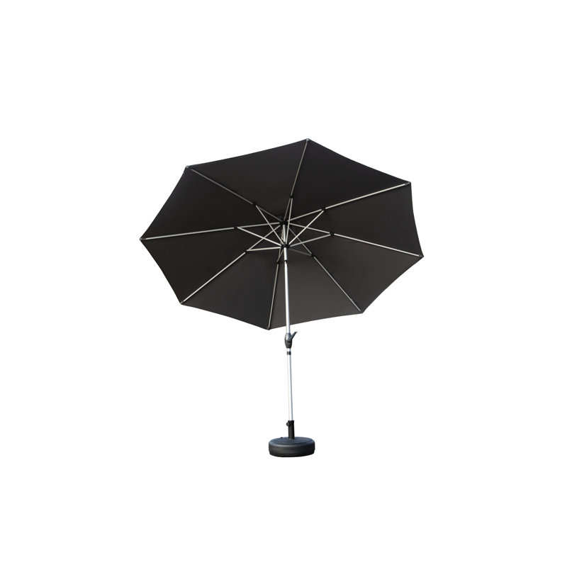 Parasol de patio de 10 pi avec tissu haut et plateforme de ventilation de vent