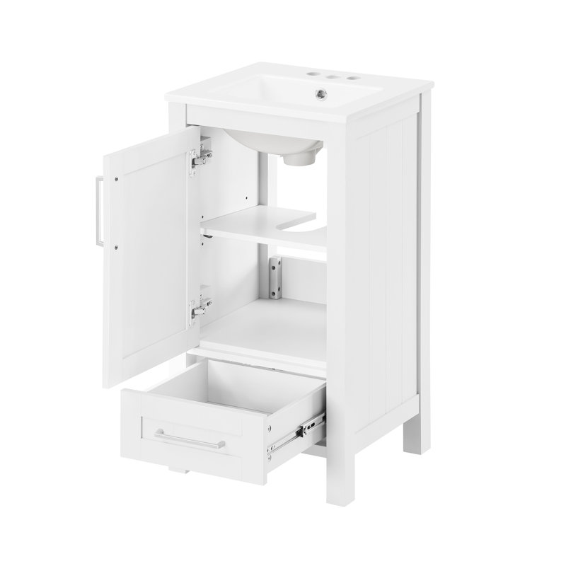 OVE Decors Kansas 18" Single Bathroom Vanity, White