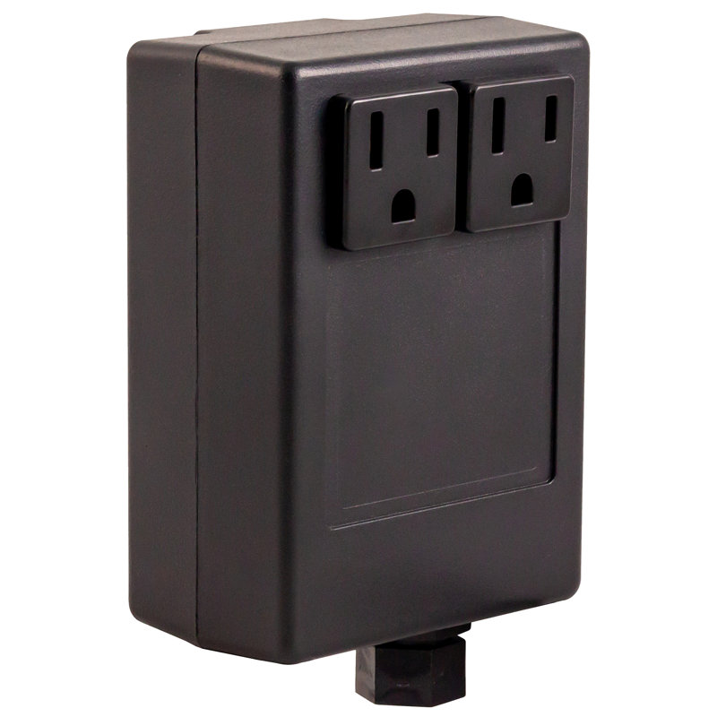 Sink Top Waste Disposal Air Switch and Dual Outlet Control Box, Flush Button, Champagne Bronze