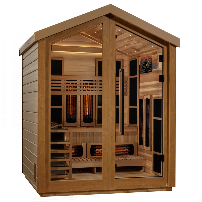 Dynamic Infrared "Loviisa" 3 Person Barn Hybrid (Puretech Full Spectrum Ir Or Traditional Stove) Outdoor Sauna