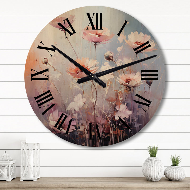 Horloge murale en bois massif Rabess, Grand