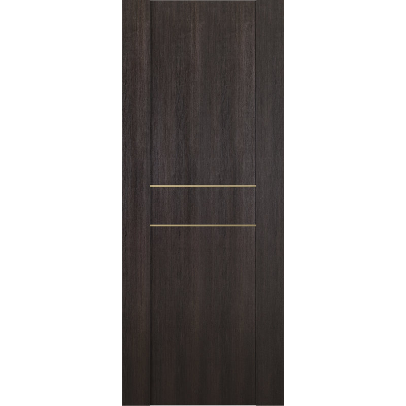 Porte standard à panneaux en bois et métal préfinie, 23,88 po x 79,38 po, Chêne veralinga doré