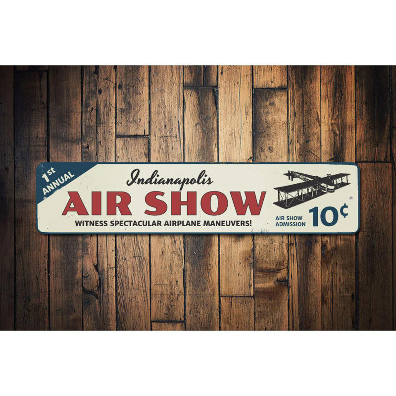Plaque en aluminium personnalisée Air Show City, H 6 po x l 24 po x P 0,063 po