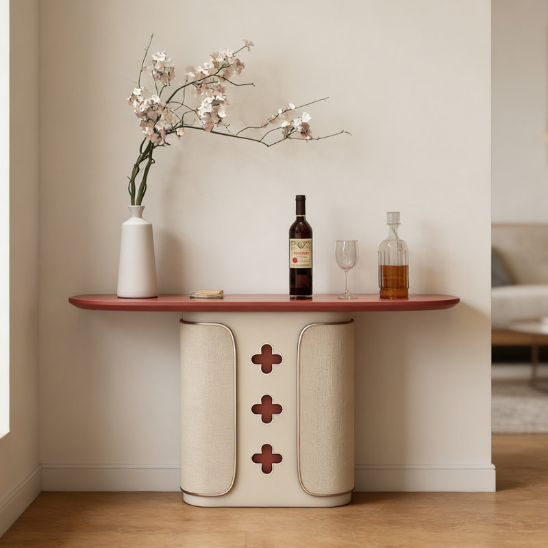 Italian Minimalist Console Table, 33.5" H x 55.1" W x 13.8" D