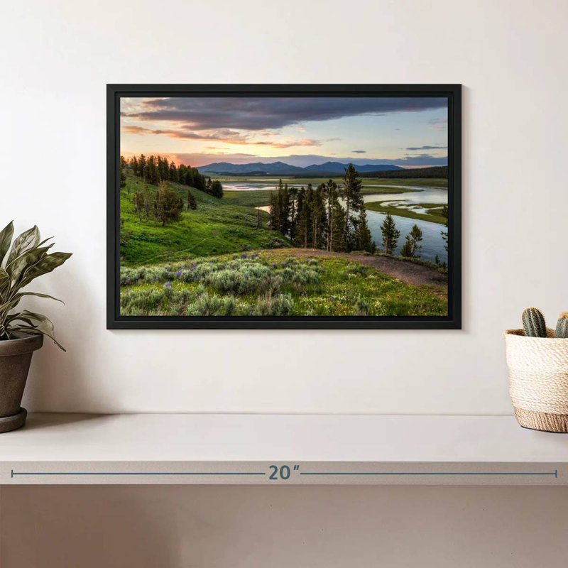 Hayden Valley Hills, Cadre flottant noir, 13 po x 9 po
