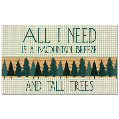Mountain Breeze Indoor/Outdoor Entryway Floor Mat 29.5" x 17.75"