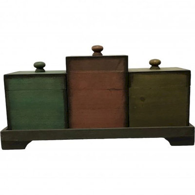 Wood Canister - Set of 3