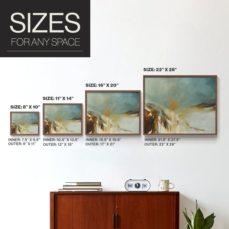 Terra Sol -Framed Print - Restickable, Walnut, 16" H x 20" W